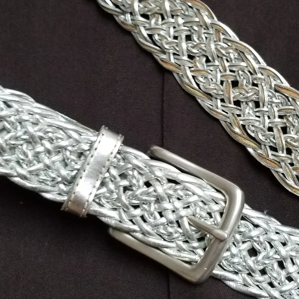 Donna Katz Silver Breaded Belt